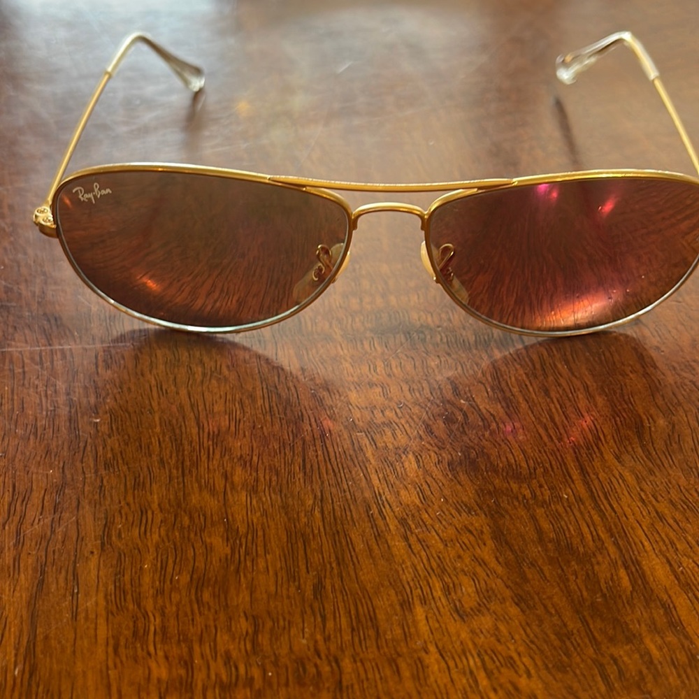 Ray ban pink lens aviator sunglasses